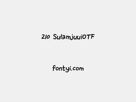 210 SulamjuuiOTF