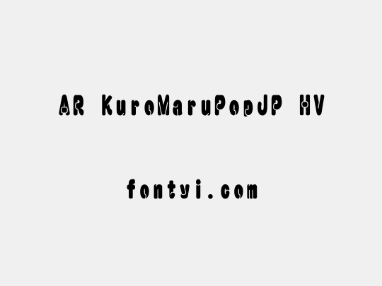 AR KuroMaruPopJP HV