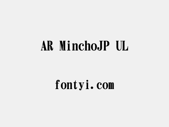 AR MinchoJP UL