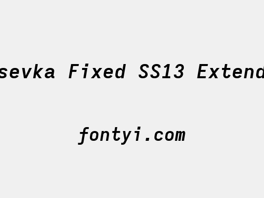 Iosevka Fixed SS13 Extended