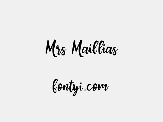 Mrs Maillias