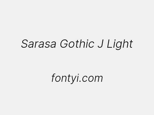 Sarasa Gothic J Light