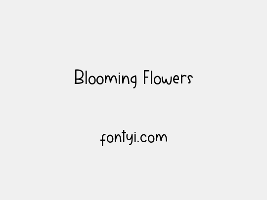 Blooming Flowers