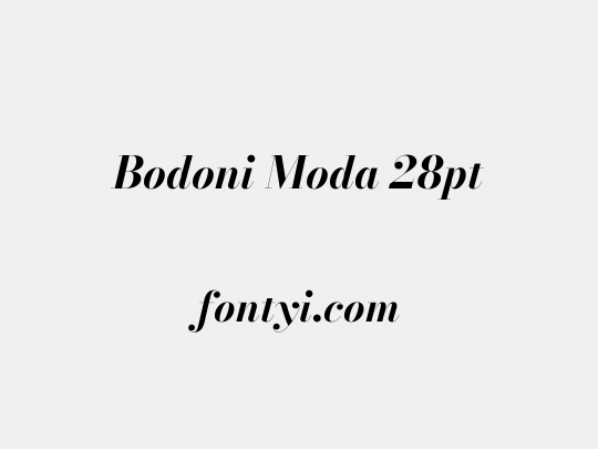 Bodoni Moda 28pt