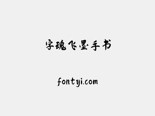 字魂飞墨手书