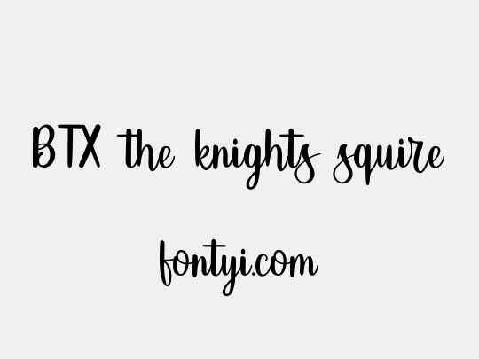 BTX-the-knights-squire