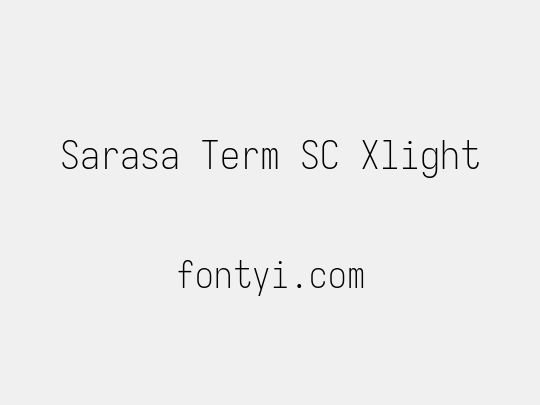 Sarasa Term SC Xlight