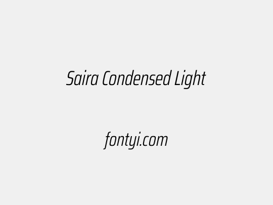 Saira Condensed Light