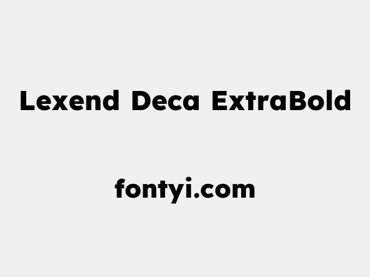 Lexend Deca ExtraBold