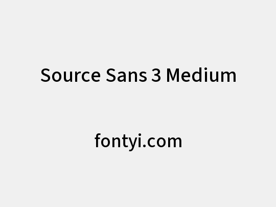 Source Sans 3 Medium