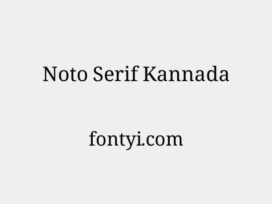 Noto Serif Kannada