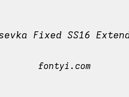 Iosevka Fixed SS16 Extended