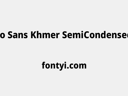 Noto Sans Khmer SemiCondensed ExtraBold