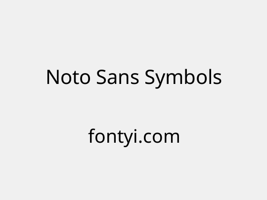 Noto Sans Symbols