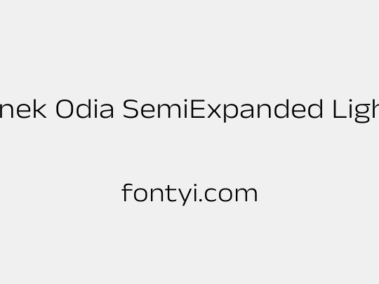 Anek Odia SemiExpanded Light