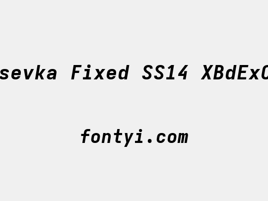 Iosevka Fixed SS14 XBdExObl