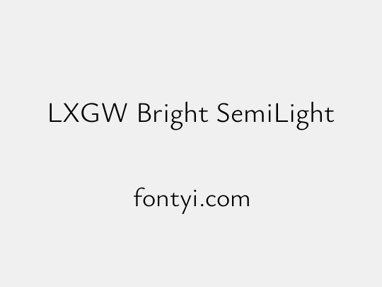 LXGW Bright SemiLight