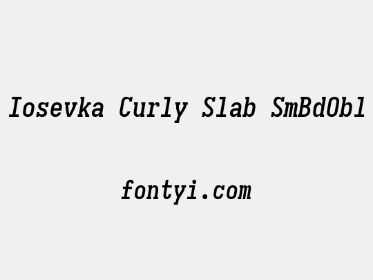 Iosevka Curly Slab SmBdObl