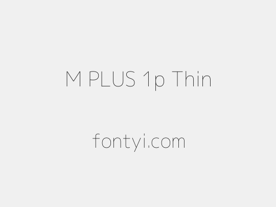 M PLUS 1p Thin