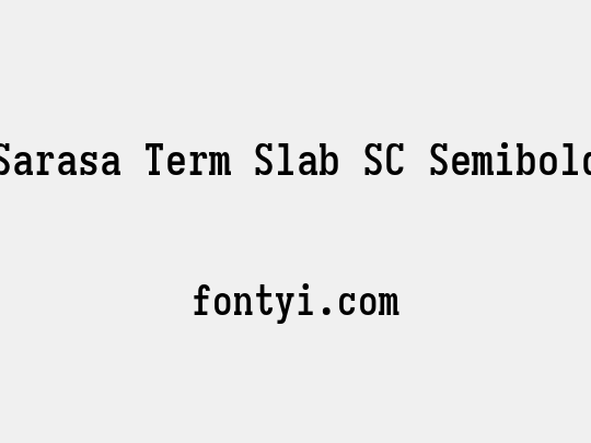 Sarasa Term Slab SC Semibold