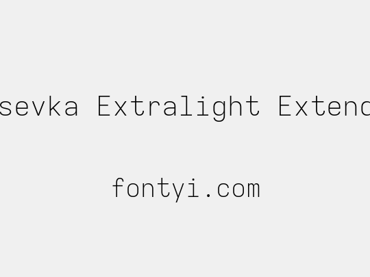 Iosevka Extralight Extended