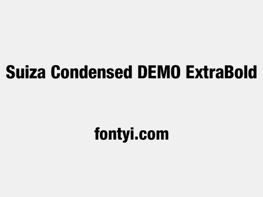 Suiza Condensed DEMO ExtraBold