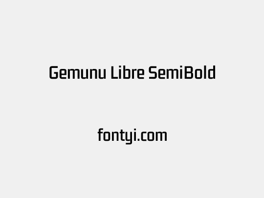 Gemunu Libre SemiBold