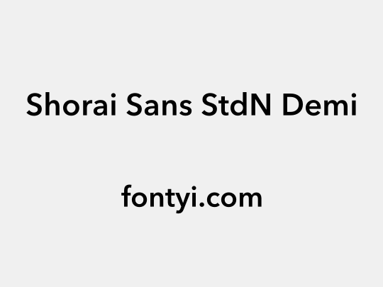 Shorai Sans StdN Demi