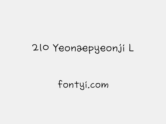 210 Yeonaepyeonji L