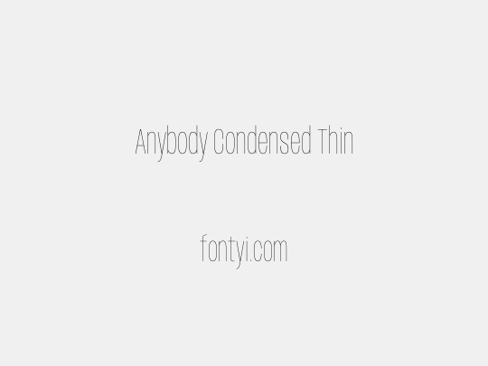 Anybody Condensed Thin