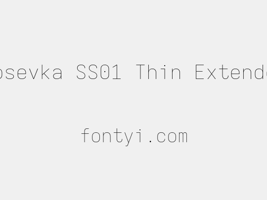 Iosevka SS01 Thin Extended