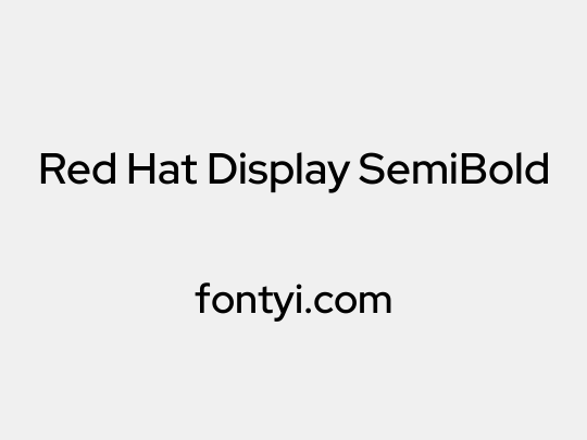 Red Hat Display SemiBold