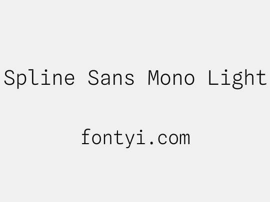 Spline Sans Mono Light