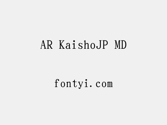 AR KaishoJP MD