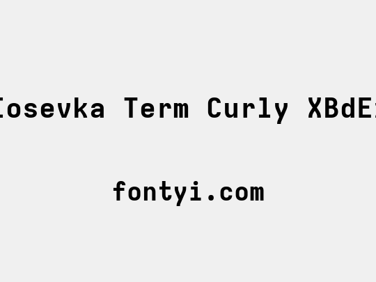 Iosevka Term Curly XBdEx