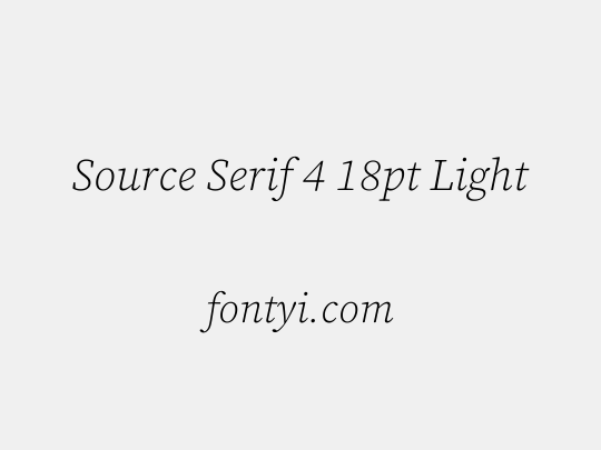 Source Serif 4 18pt Light