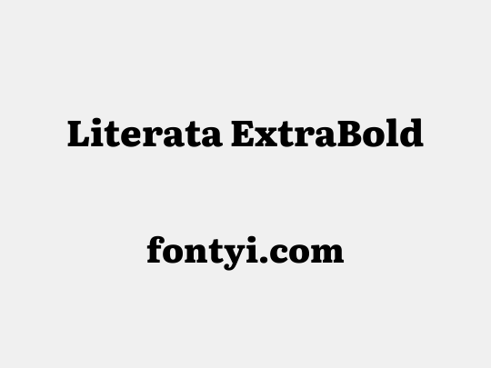 Literata ExtraBold