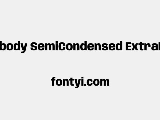 Anybody SemiCondensed ExtraBold