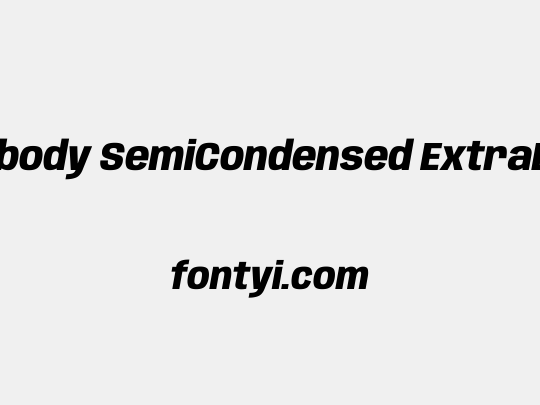 Anybody SemiCondensed ExtraBold