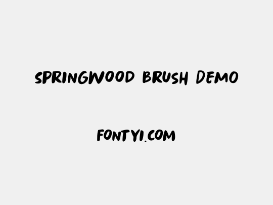 Springwood Brush DEMO