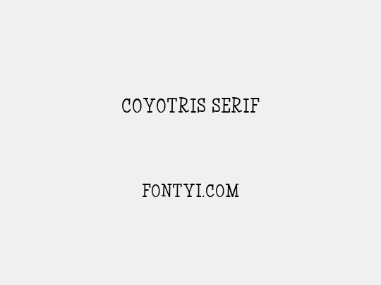 Coyotris Serif