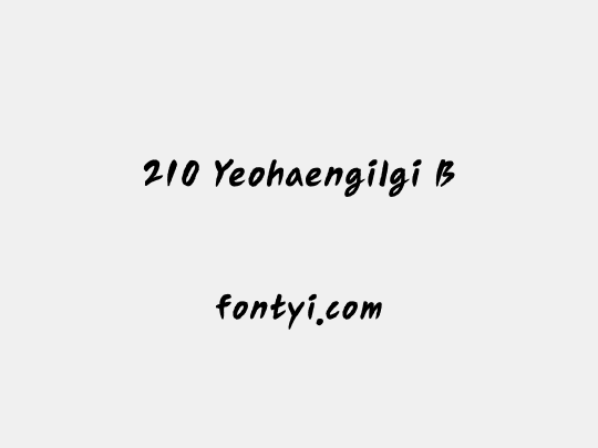 210 Yeohaengilgi B