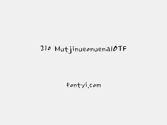 210 MutjinueonuenalOTF