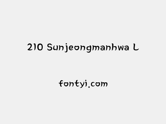 210 Sunjeongmanhwa L