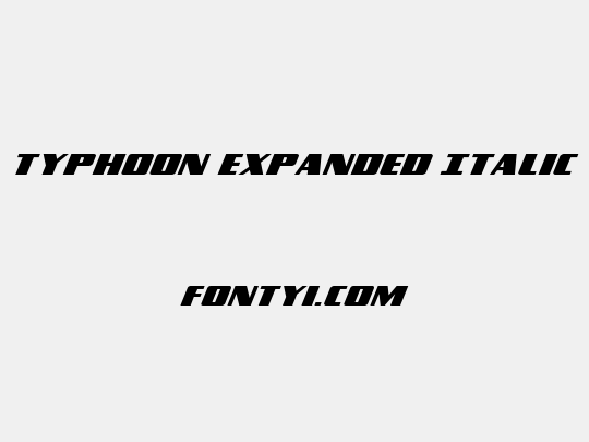 Typhoon Expanded Italic