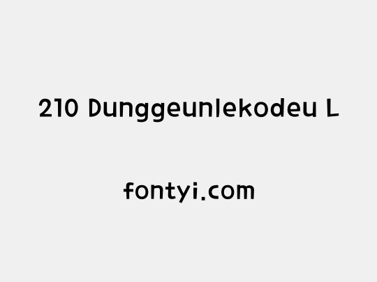 210 Dunggeunlekodeu L