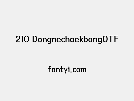 210 DongnechaekbangOTF