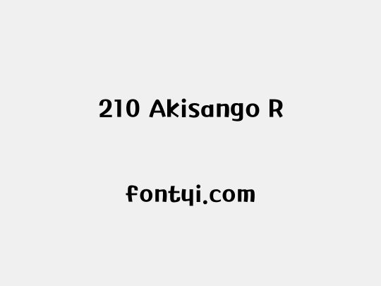 210 Akisango R