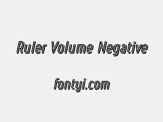 Ruler Volume Negative