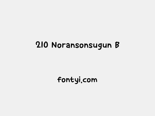 210 Noransonsugun B